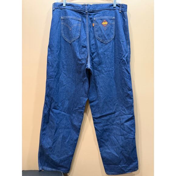 Vintage Levi Orange Tab Jeans Mens 40W 33L Baggy Diamond Logo Made In USA Rare
